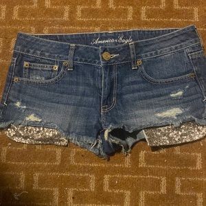 American eagle size 6 jeans shorts worn once